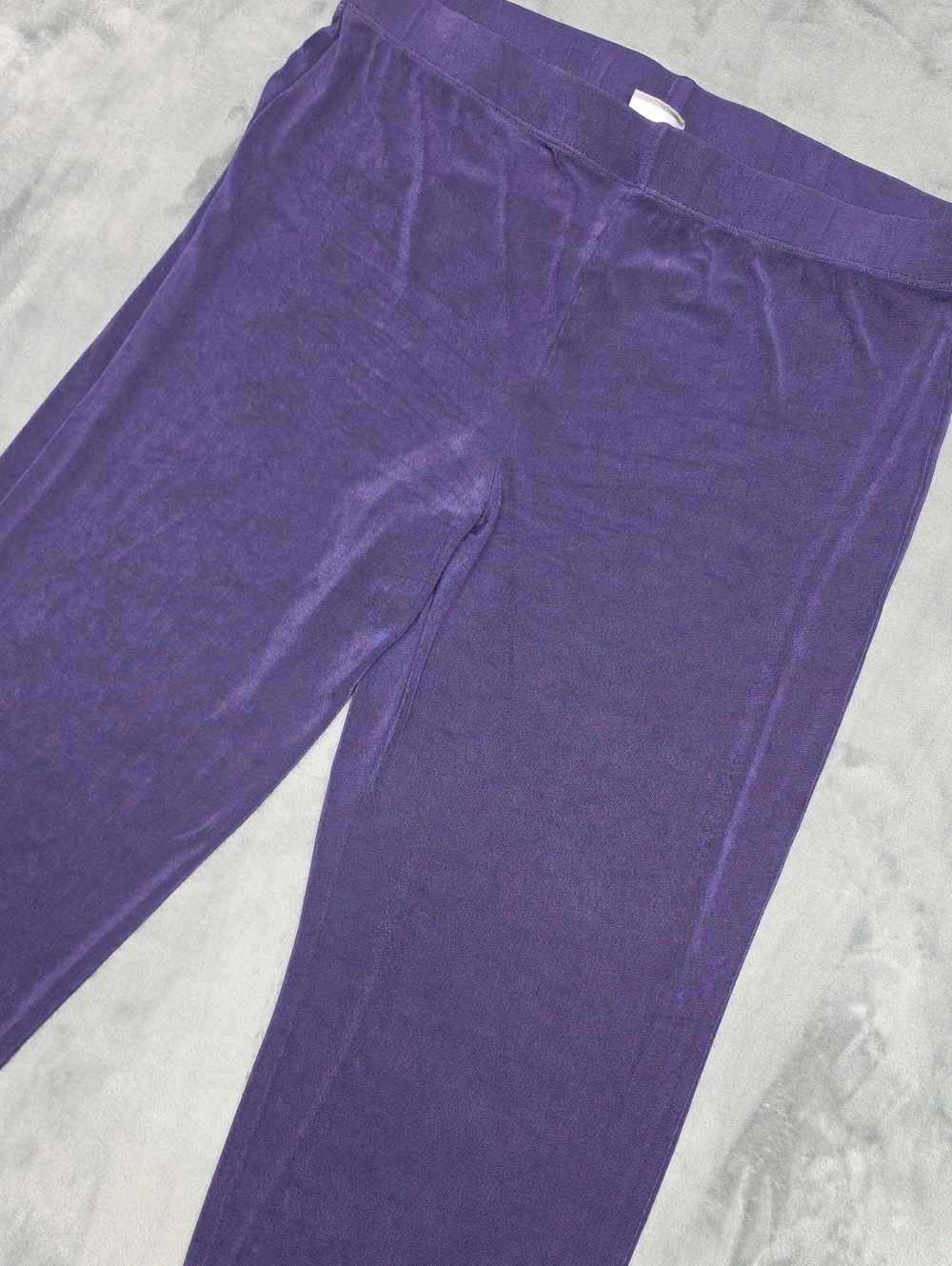 CHICO TRAVELERS Women's L Cropped Knit Pants — Purple